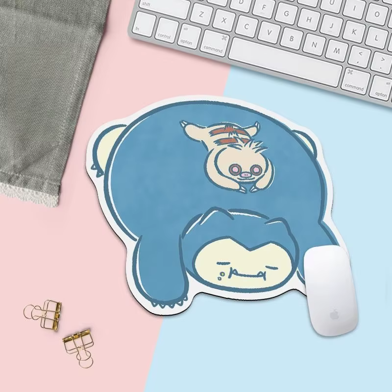 Tapis de souris en forme de poupée Snorlax, dessin animé mignon, taille 20x25cm, tapis de souris créatif pour clavier d'ordinateur, résistant à l'usure