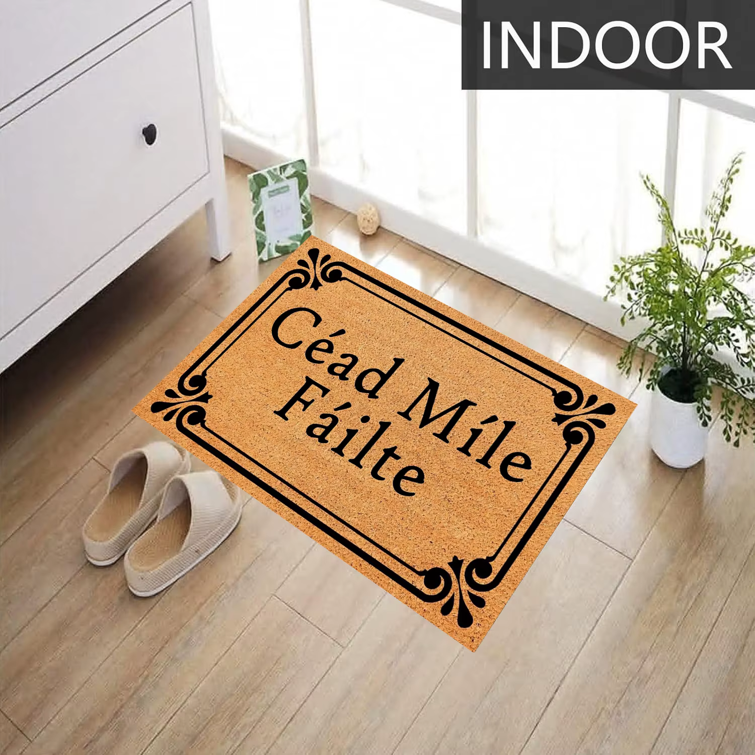 Céad Misle Failailte paillasson irlandais extérieur antidérapant cuisine tapis de sol Garage bienvenue porte
