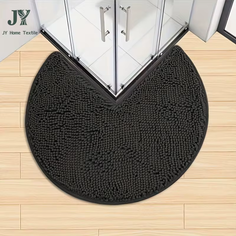 Tapis de bain épais d'angle circulaire