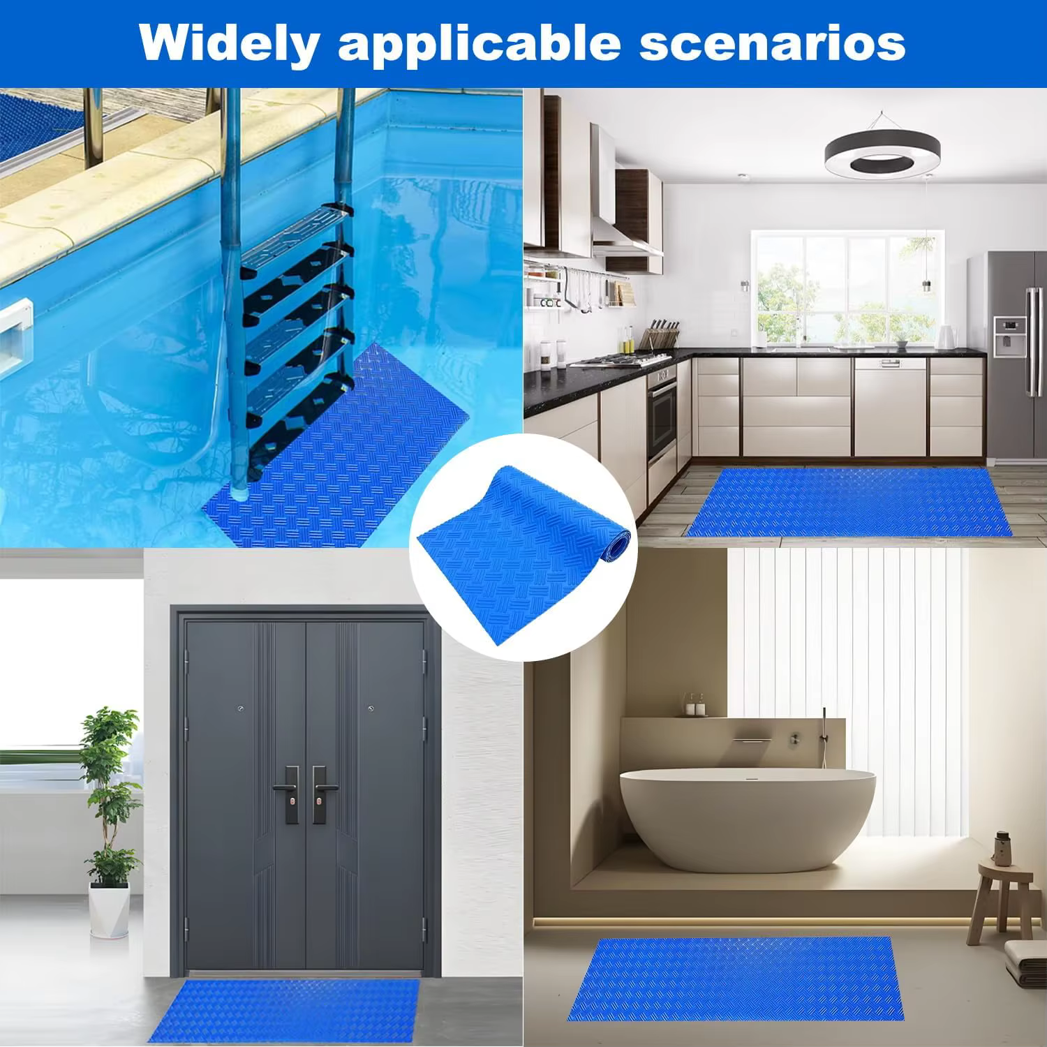 Tapis d'échelle de piscine antidérapant