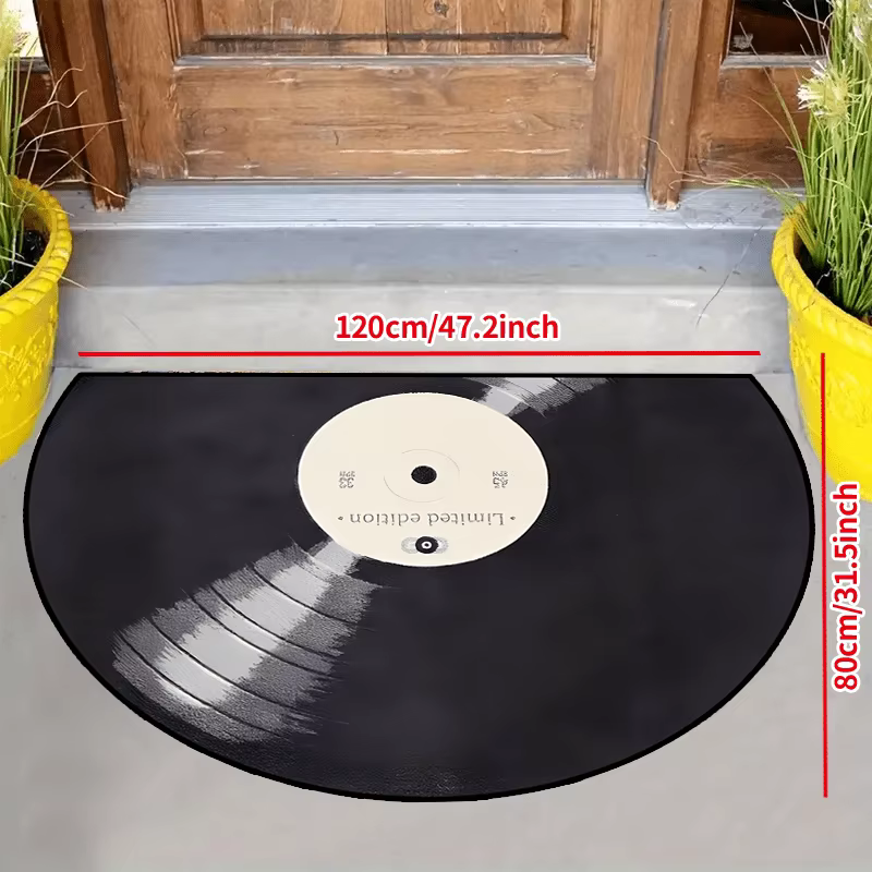 Tapis en forme de disque vinyle demi-cercle VIKAMA