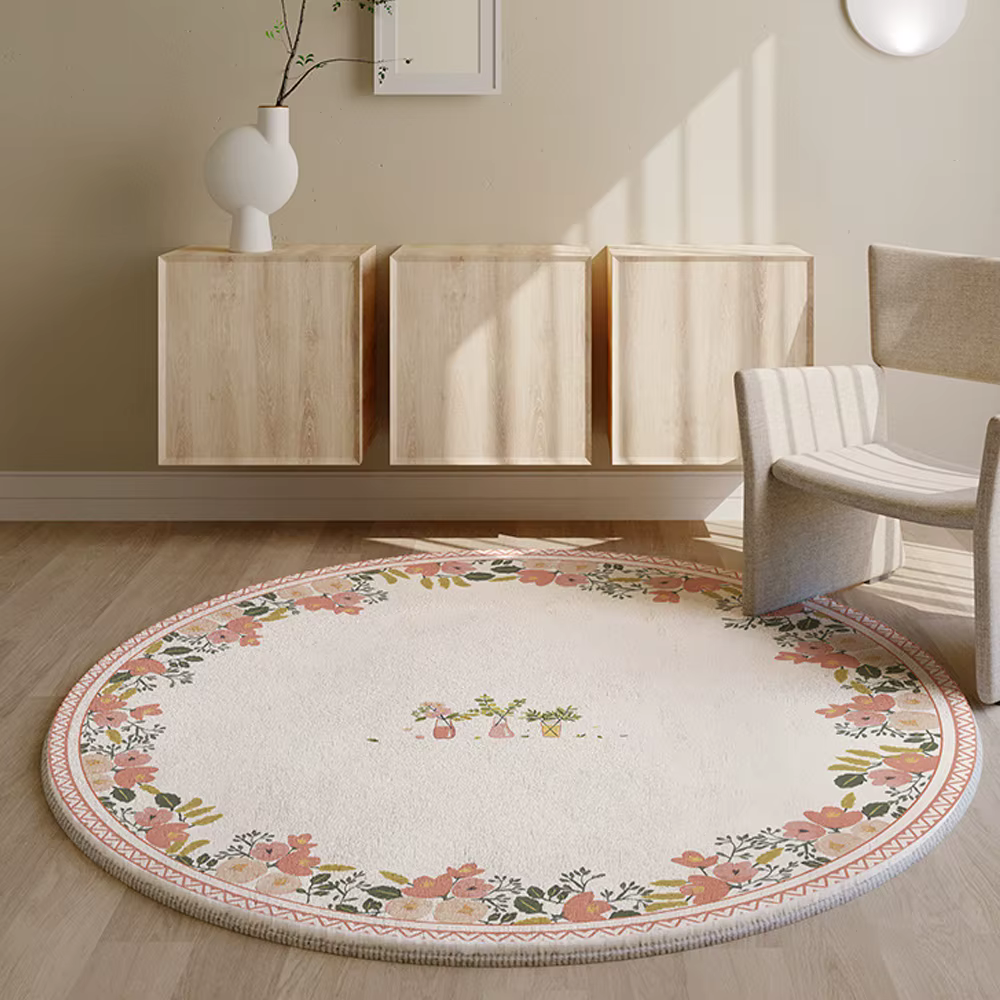 Tapis rond Lea pour chambre à coucher, salon