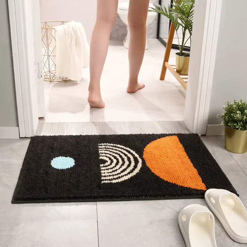 Tapis de bain VIKAMA, art abstrait moderne