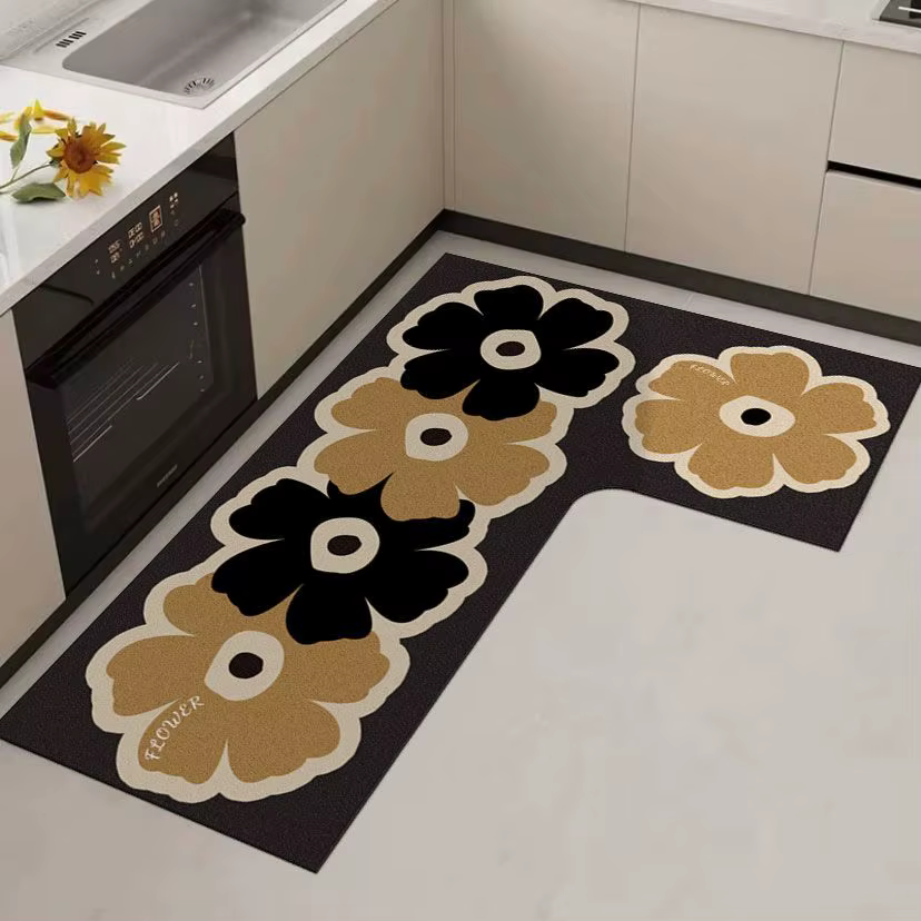 Tapis de sol de cuisine au design minimaliste avec coussin absorbant l'eau en terre de diatomée