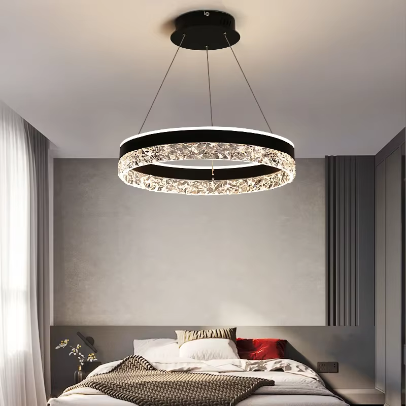 Chambre principale lumière style de luxe nordique moderne design minimaliste restaurant bar table anneau lustre chambre lumière principale