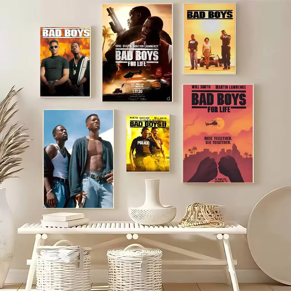 Affiche de film Bad Boys HD, auto-adhésive, étanche, idéale pour la décoration du salon, de la chambre à coucher et du Bar