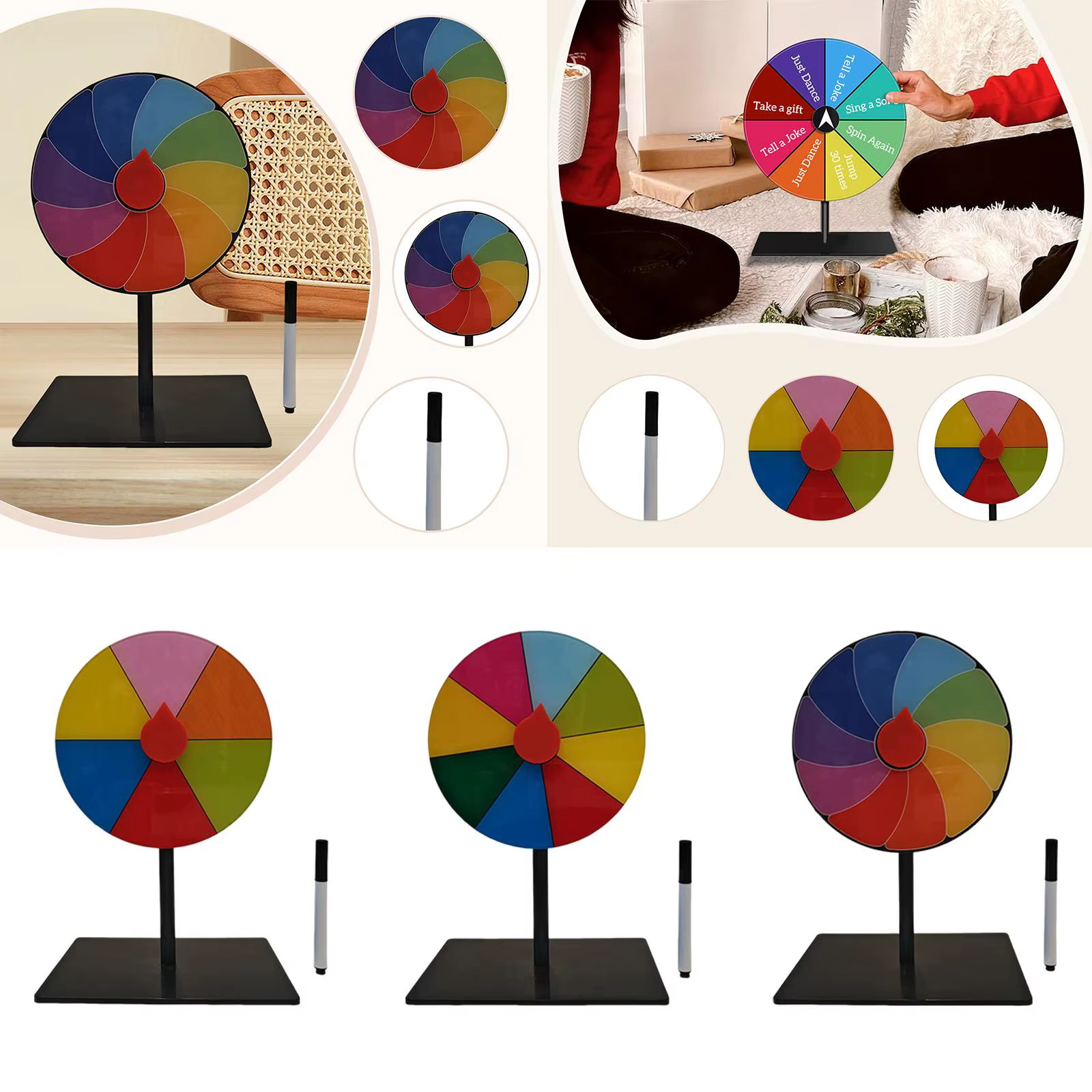 Plateau tournant de prix de Table, roue de Roulette réutilisable pour activités promotionnelles, réunions, fête d'anniversaire, supermarchés, carnaval