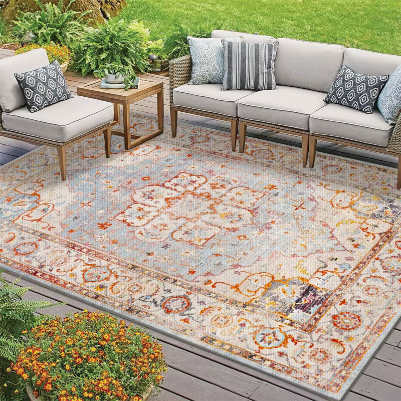Tapis persan rétro avec polymères