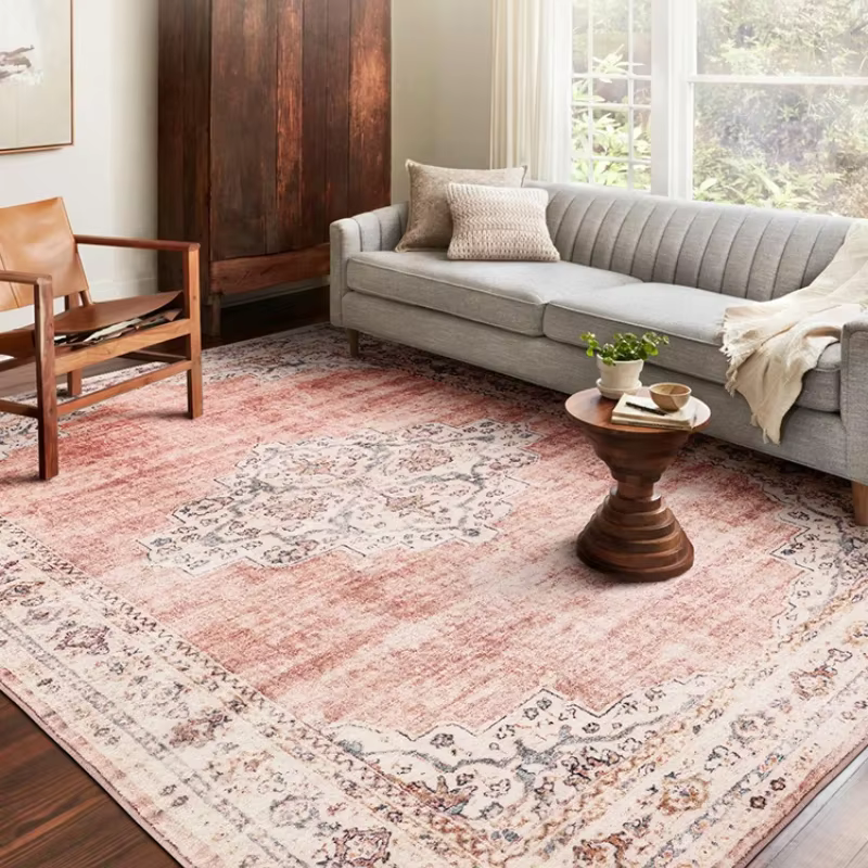 Tapis doux de grande taille pour décoration de chambre à coucher