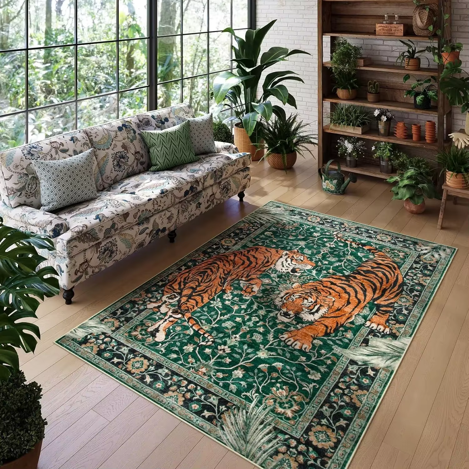 Tapis Tigre de la Jungle pour Salon
