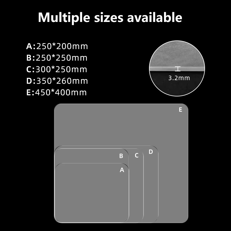 Tapis de souris optique de jeu en verre transparent, accessoires pour joueurs E-Sport FPS, tapis de souris professionnel pour ordinateur portable et PC