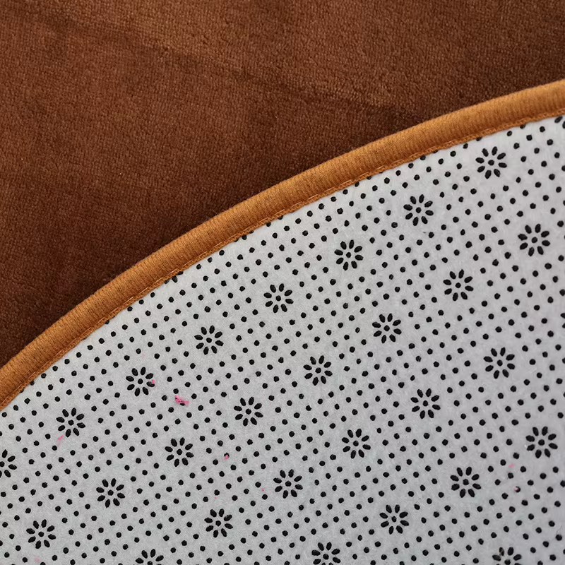 Tapis rond épais en forme de bulle argentée