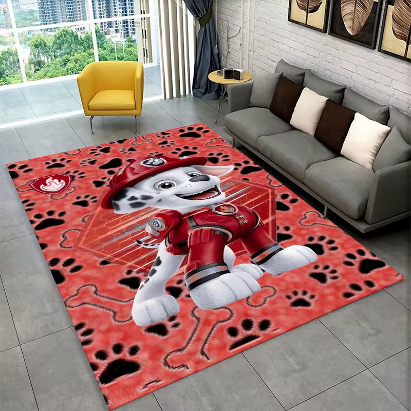 Tapis de dessin animé P-Patrol avec chien mignon pour salle de jeux