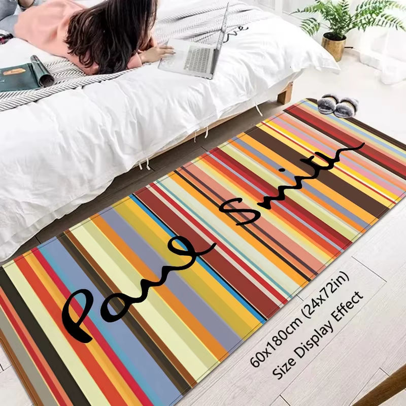 VIKAMA Tapis de couloir rayé de couleur vintage