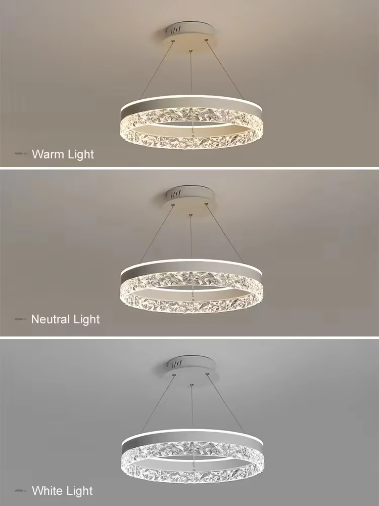 Lampe à suspension en cristal pour chambre à coucher