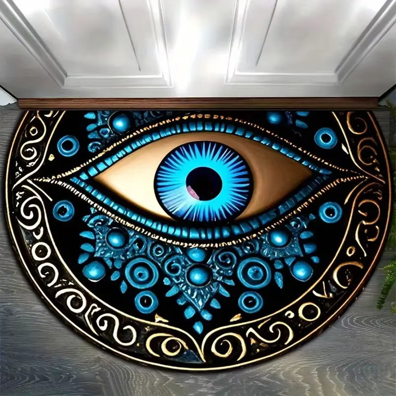 VIKAMA Tapis de bienvenue rétro américain – Convient aux halls d'entrée, aux balcons, antidérapant et absorbant l'eau, décoration de la maison