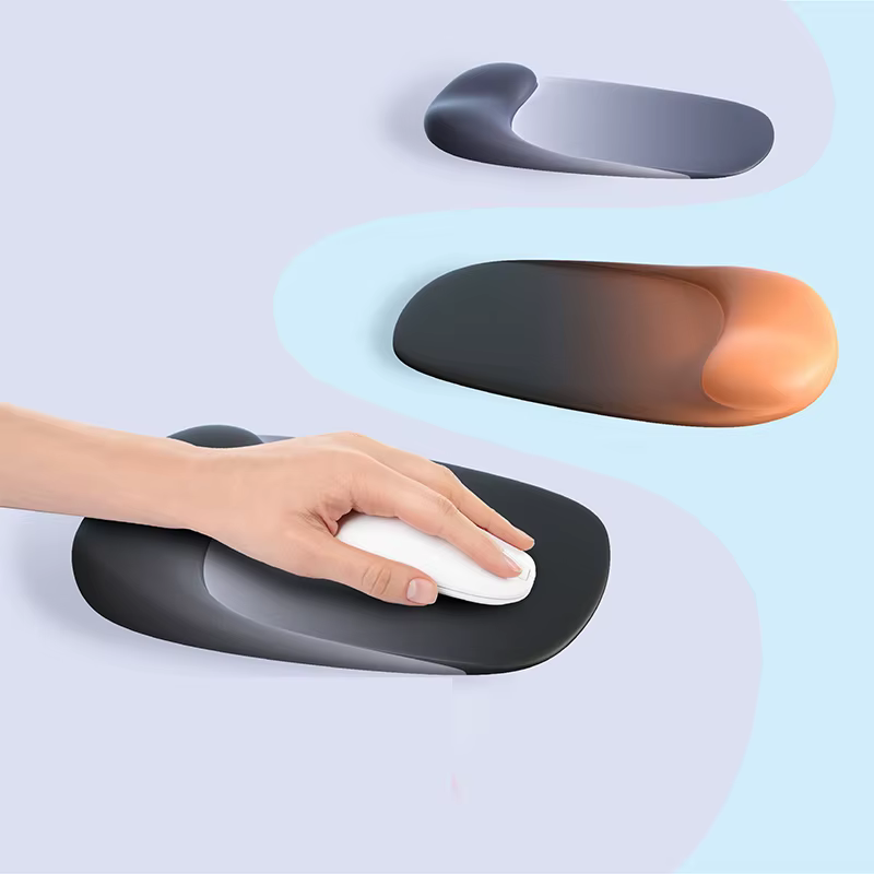 Tapis de souris ergonomique avec support de poignet en gel, tissu Lycra de qualité supérieure, antidérapant, idéal pour ordinateur portable, bureau, jeux vidéo
