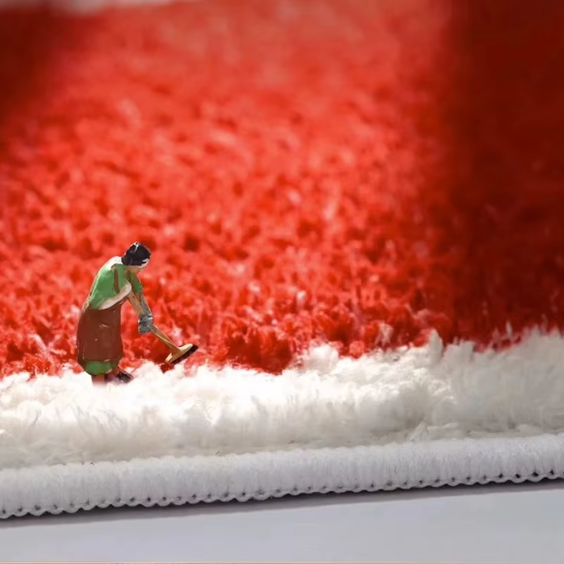 Tapis en peluche texturé abstrait VIKAMA Dopamine