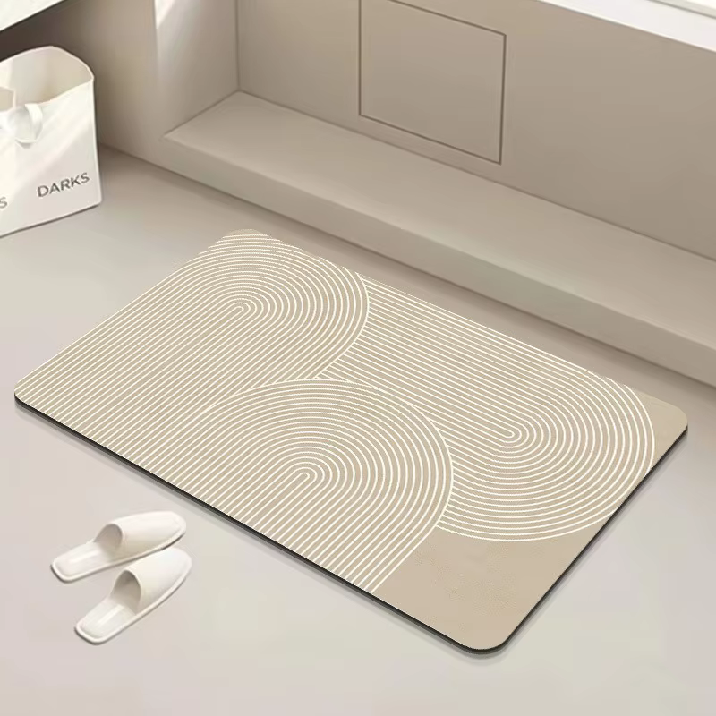 Tapis de sol en terre de diatomée pour salle de bain