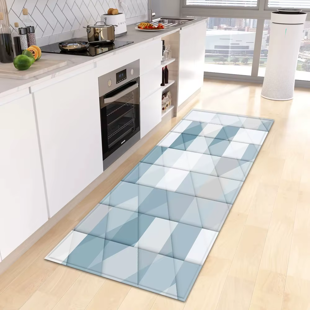 Tapis de sol à imprimé géométrique coloré