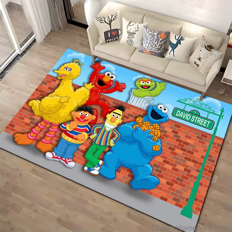 Tapis décoratif 15 tailles S-Sesame S-Street pour salons