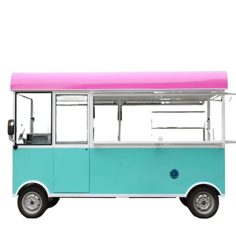 Van à café mobile avec batterie haute capacité et remorque de restauration alimentaire