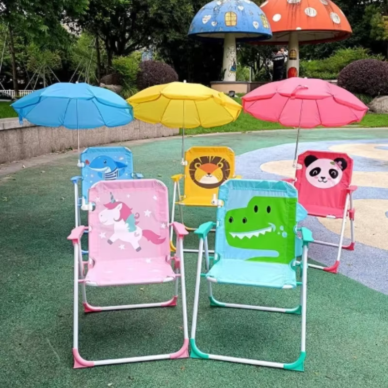 Photographie d'enfants, parasol portable, chaise de plage, bébé extérieur, chaise de bord de mer simple, chaise pliante, chaise à dossier, tabouret