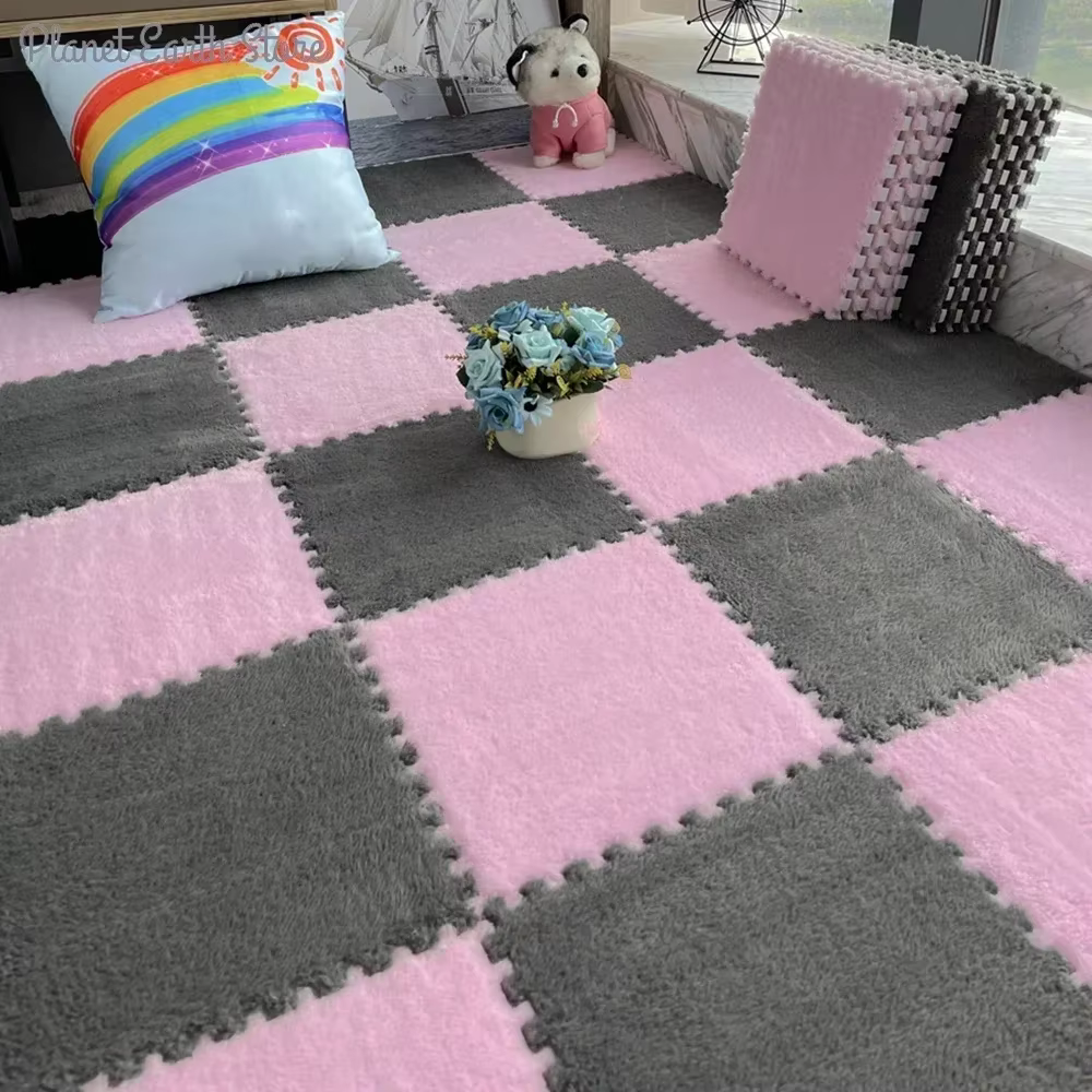 Tapis de jeu en peluche douce pour enfants