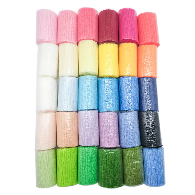 Loquet de fils de laine noués pour tapisserie