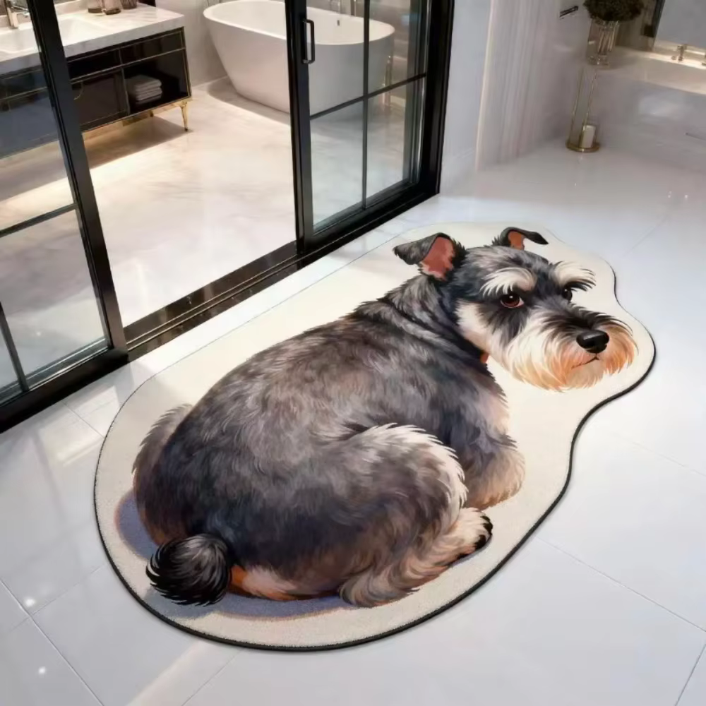 Tapis de bain en diatomite en forme de chat mignon 40*60cm