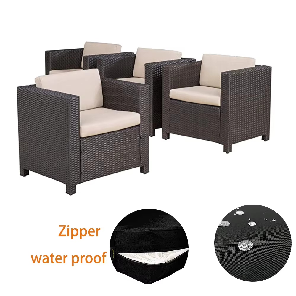Ensemble de housses de coussin d'extérieur imperméables – Tissu durable et toutes saisons pour canapés et chaises
