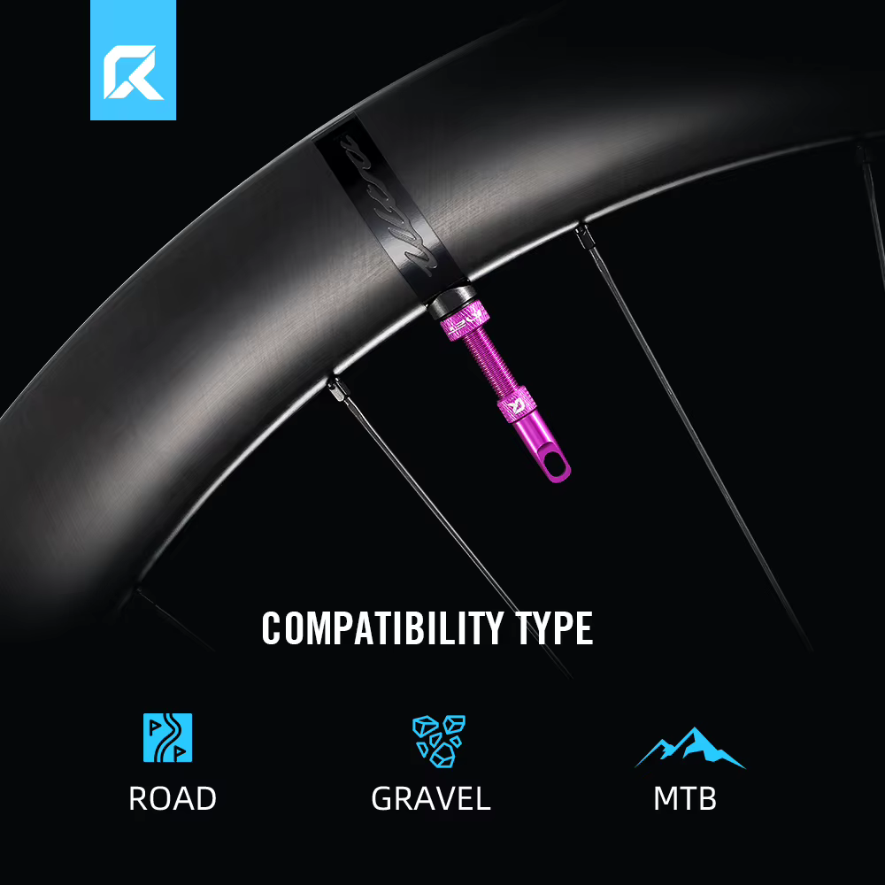 Vannes Tubeless RYET Presta 44/60/70/80mm vannes de vélo Tubeless pour route/vtt, aluminium CNC, noyau de Valve amovible, scellant-Com