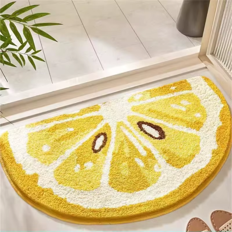 Tapis de sol en imitation cachemire en forme de fruits frais 40*60cm