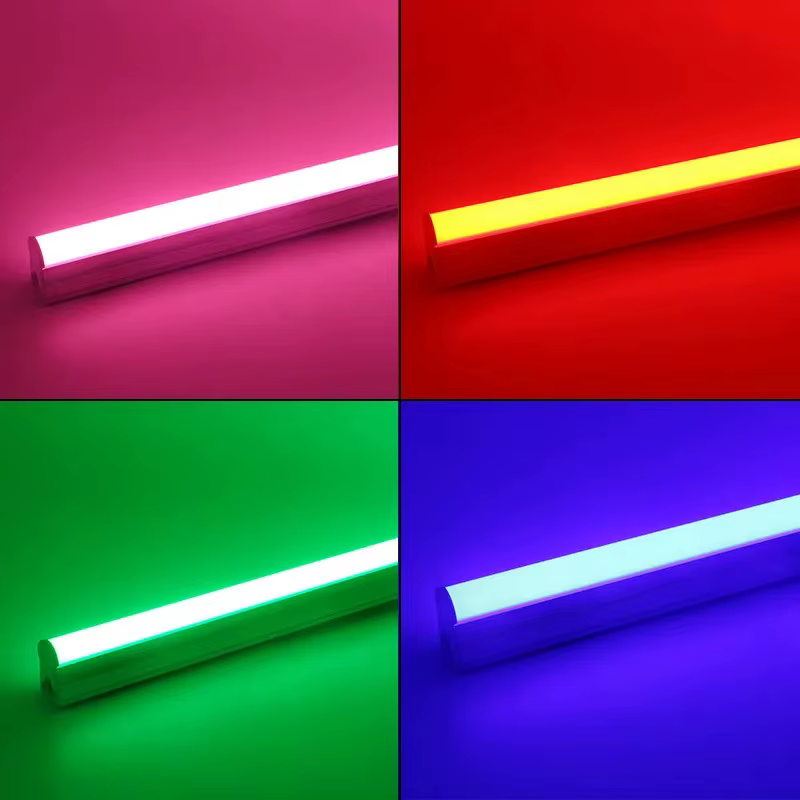 Tube LED coloré T5 intégré, éclairage 30 cm 60 cm, tube fluorescent LED, applique murale, lumière blanche froide ou chaude, 220V