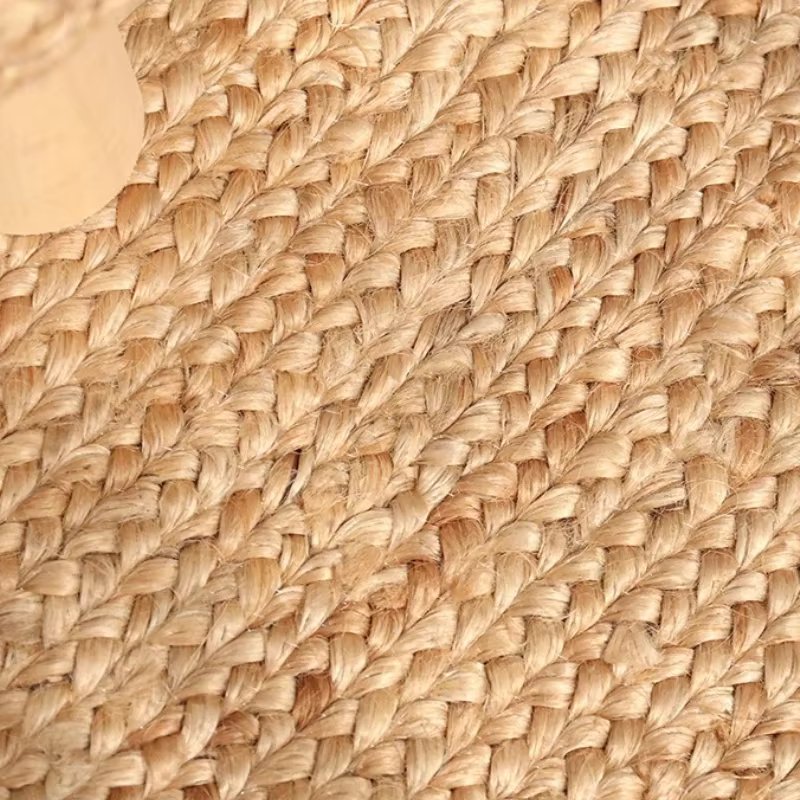 Tapis pour salon en Jute pur naturel tissé à la main sans colle