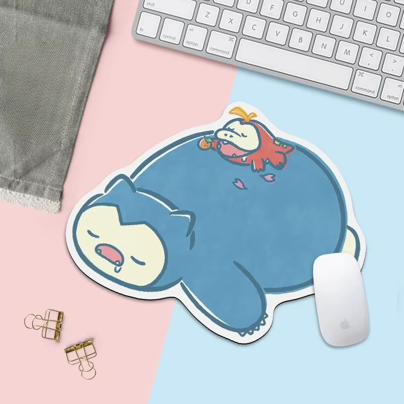 Tapis de souris en forme de poupée Snorlax, dessin animé mignon, taille 20x25cm, tapis de souris créatif pour clavier d'ordinateur, résistant à l'usure
