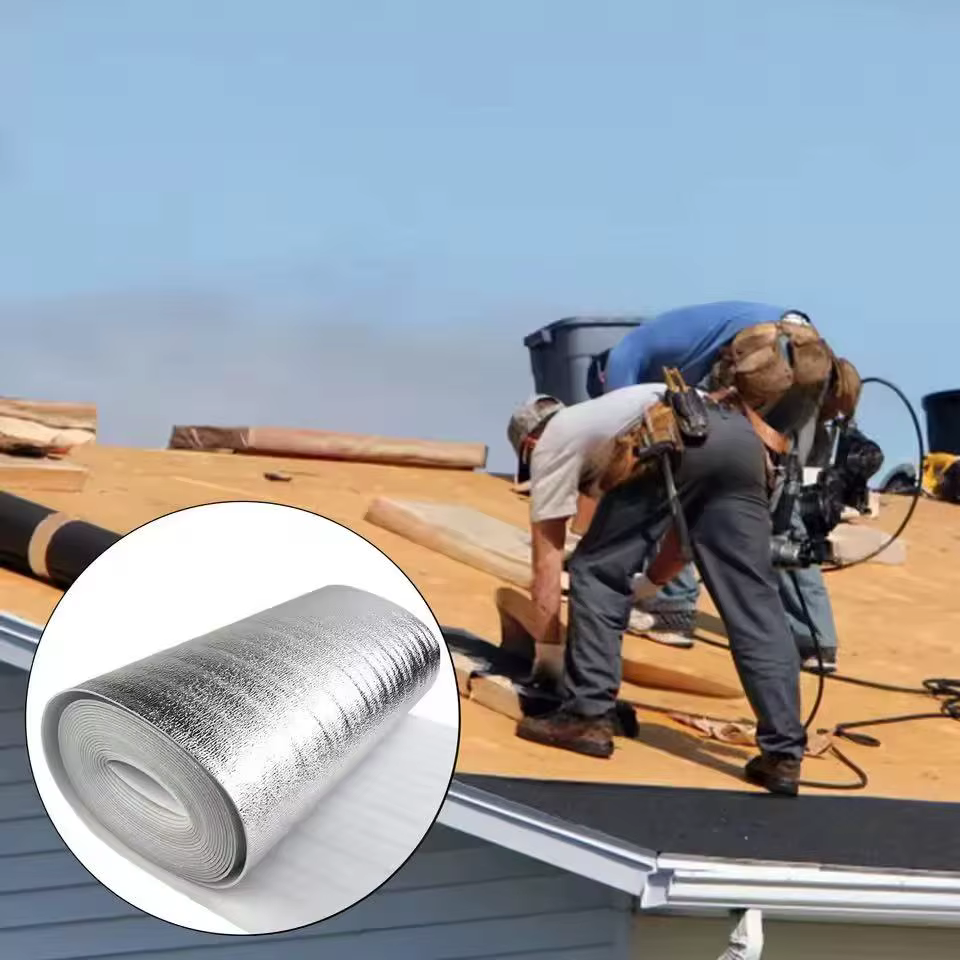 Film isolant mural 5m/10m en aluminium, film réfléchissant pour radiateur, protection solaire, pare-soleil mural épaissi et imperméable