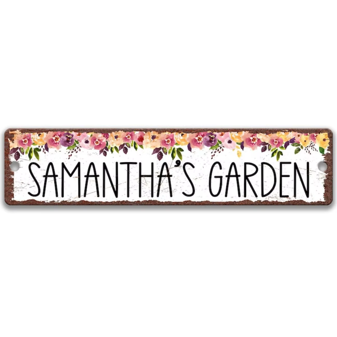 Panneau de jardin personnalisé personnalisé – Panneau de porte/plante personnalisé pour jardin, cadeau de jardinier, décor de chalet américain.