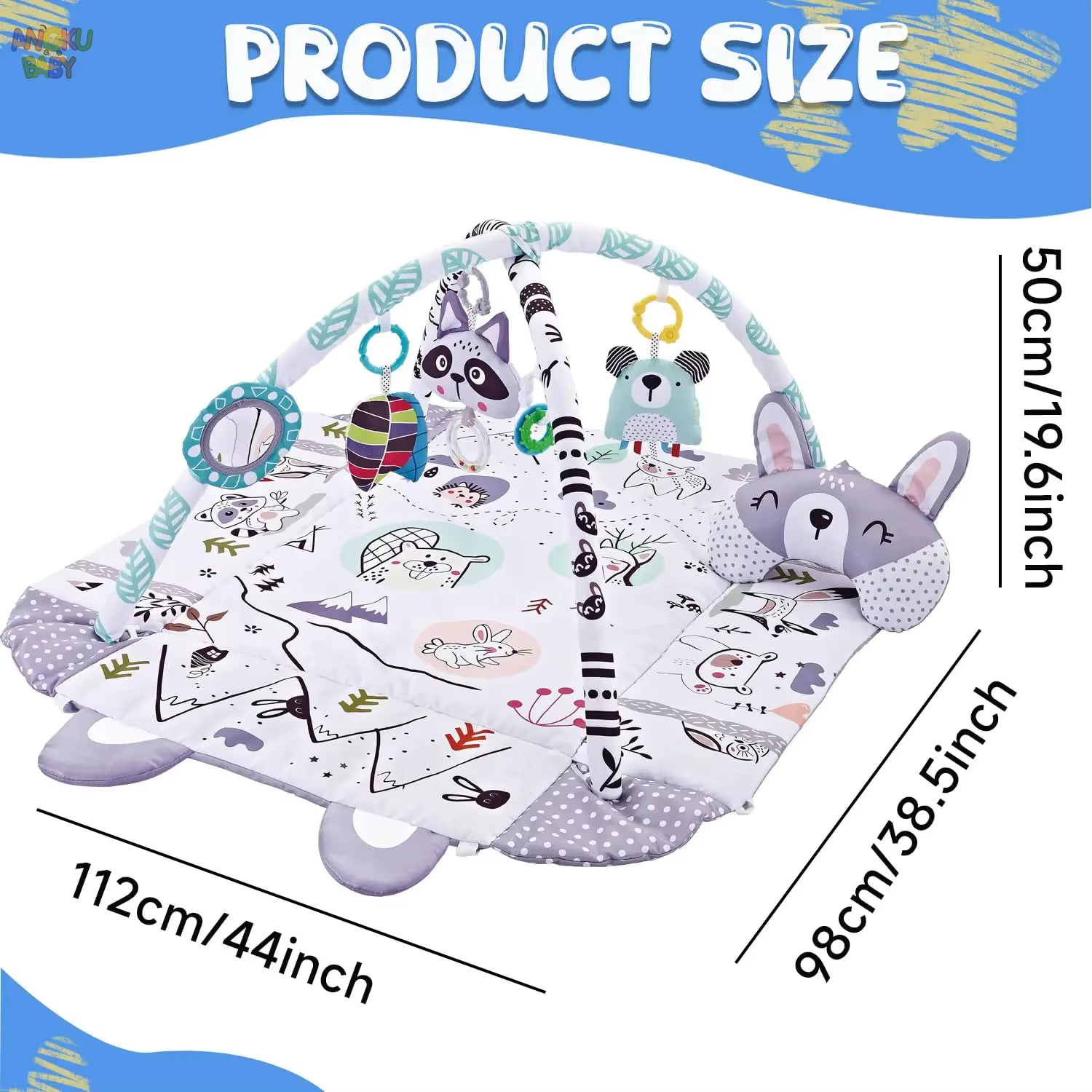 Tapis d'éveil 4 en 1 pour bébé