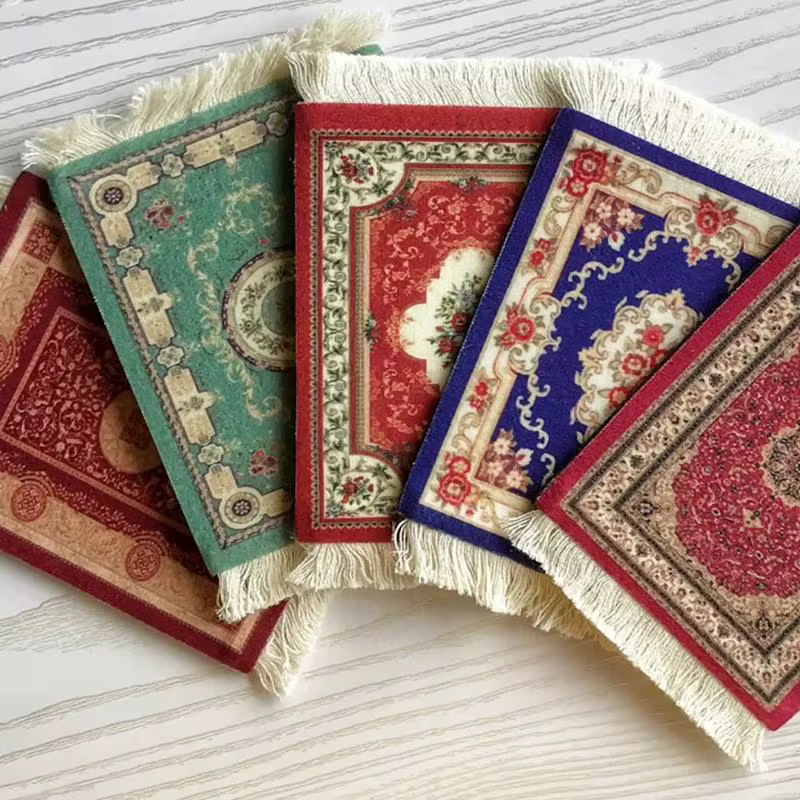 Sous-verres persans, Mini tapis tissé