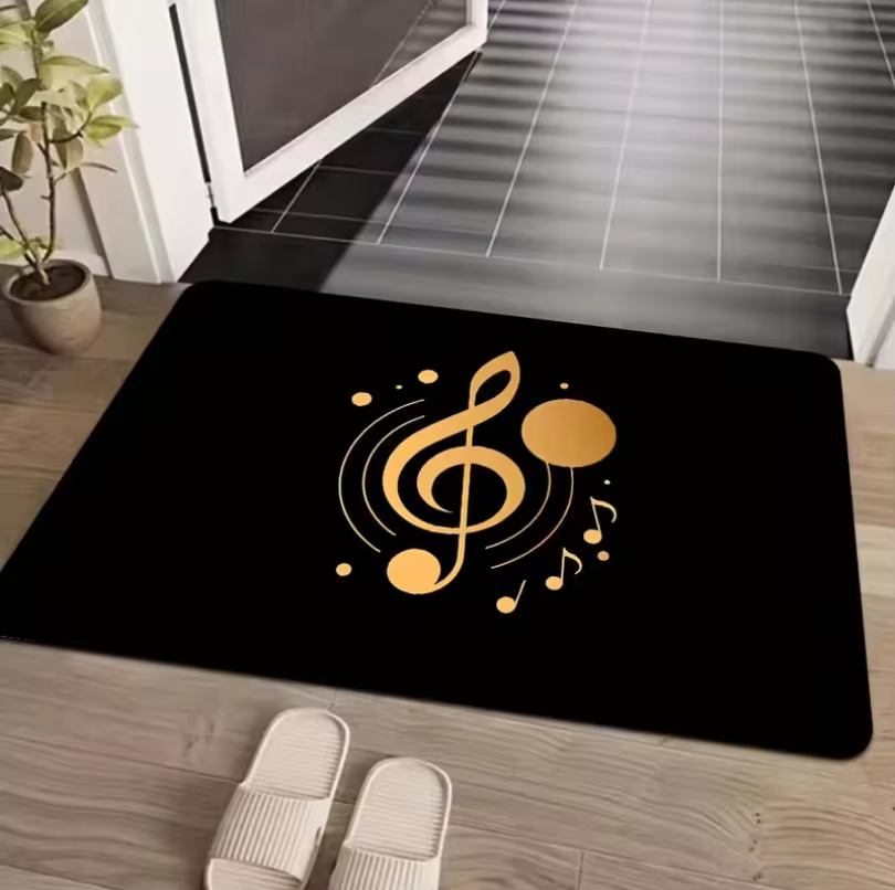 Tapis de notes de musique de luxe pour amoureux de la musique