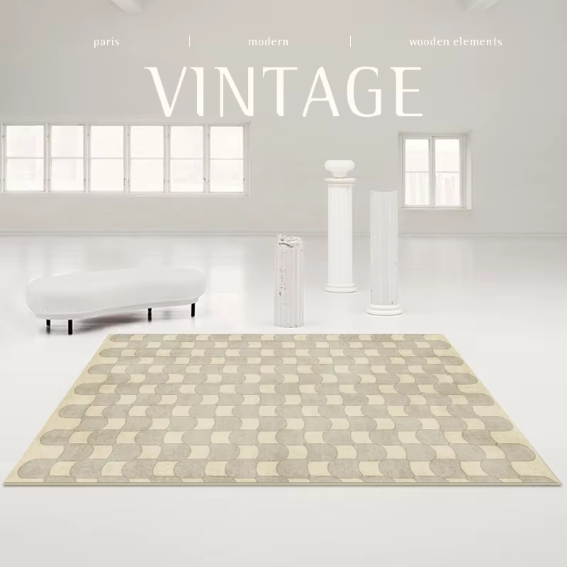 Tapis rétro français pour chambre à coucher
