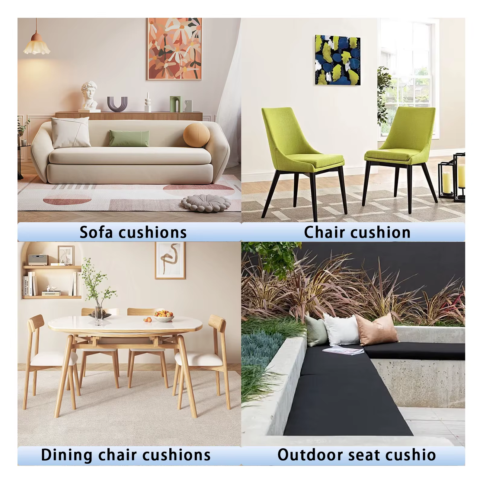 Housse de coussin de chaise imperméable d'extérieur personnalisée