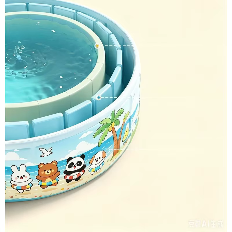 Piscine pliante surélevée de grande taille pour usage domestique, pour enfants et adultes, piscine de jeu aquatique extérieure, pas besoin de gonflage, piscine bleue