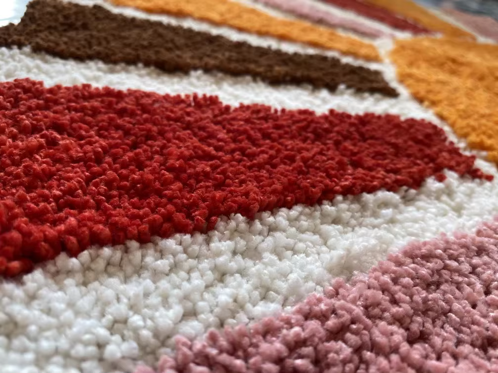 Tapis de Bain Semi-Circulaire Bohème Rétro Sonnenaufgang Boho