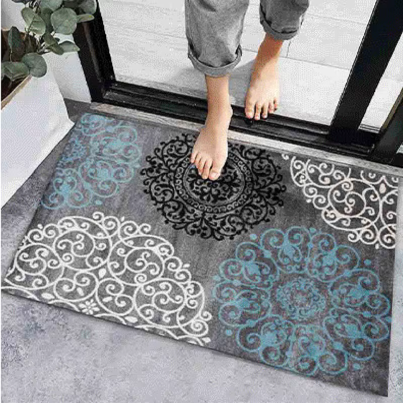 Tapis d'entrée antidérapant moderne super absorbant pour salle de bain