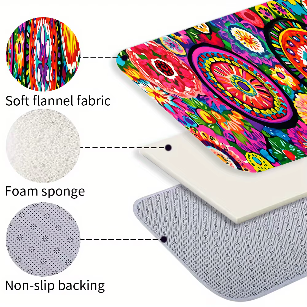 VIKAMA Vintage fleur tapis couleurs vives cuisine