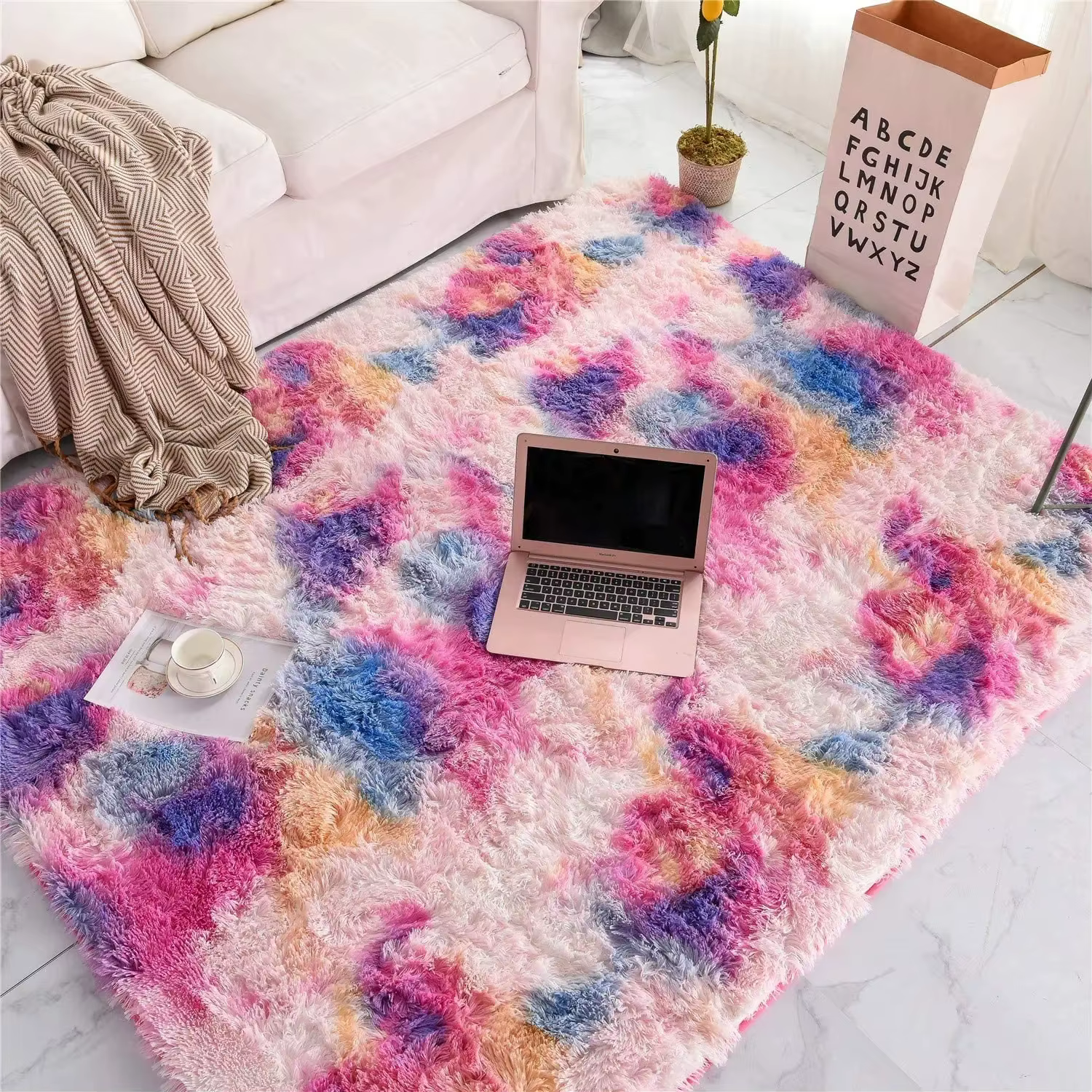 Tapis imprimé léopard moelleux