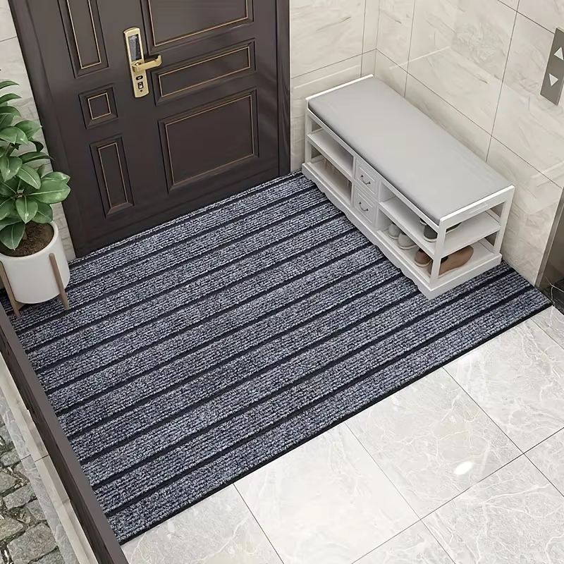 Tapis de sol rayé, tapis d'entrée de maison