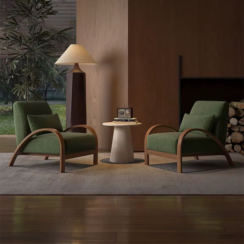Fauteuils de salon en bois pour la lecture